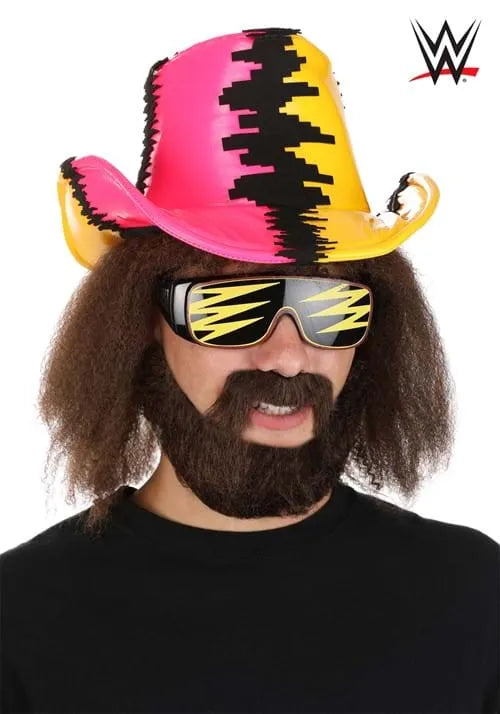 Deluxe WWE Macho Man Pink and Yellow Costume Hat