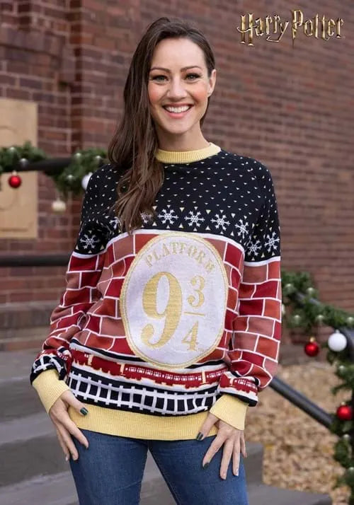 Adult Platform 9 3/4 Harry Potter Christmas Sweater Main image