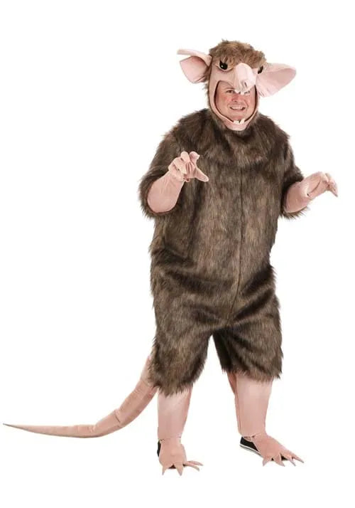 Adult Plus Size Sewer Rat Costume Main image