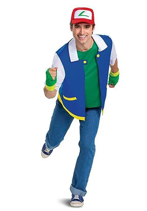 Adult PokÃ©mon Anime Ash Ketchum Costume Main image
