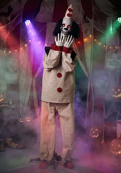 5.6FT Pop-Top Patches the Peek-a-Boo Clown Animatronic Decoration - Scream Saver Main image