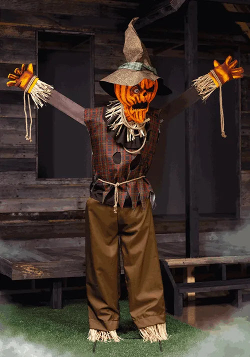 5FT Pumpkin Scarecrow Animatronic Decoration Main image
