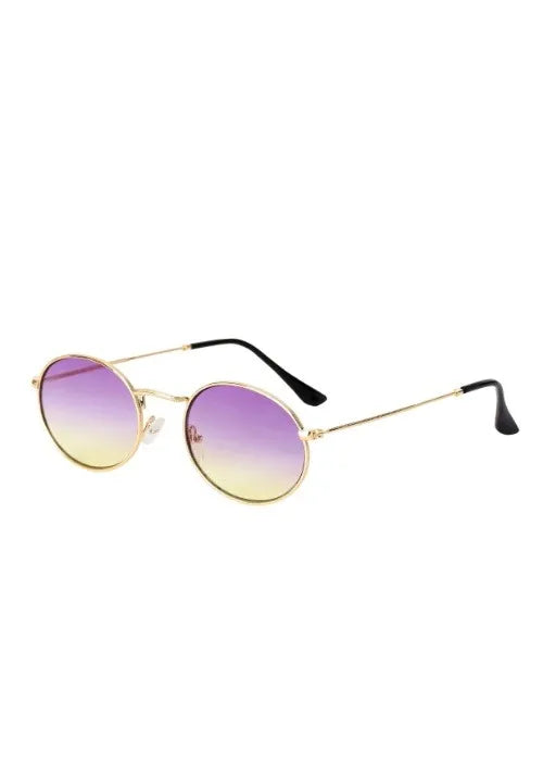 Gold Rim Purple Fade Costume Sunglasses