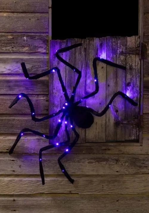 45-Inch Purple Light Up Spider Decoration