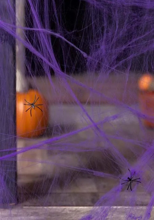 200 Square FT Purple Spider Web Decoration