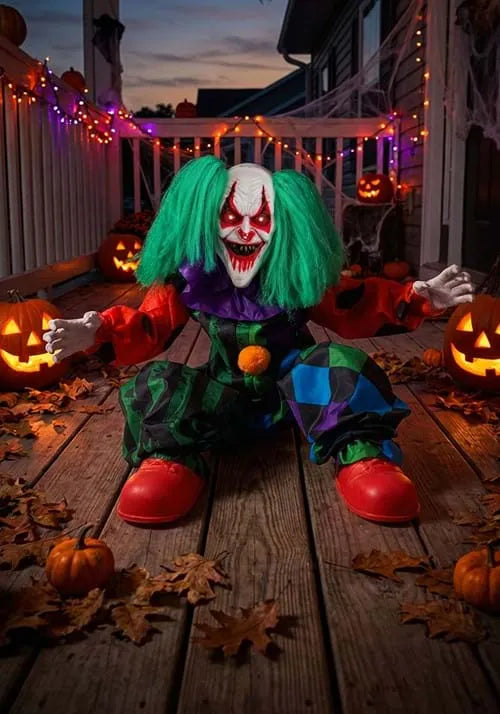 1.5FT Quaking Creed the Animatronic Clown Decoration