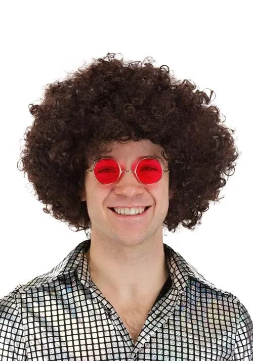 Adult Retro Hippie Afro Costume Wig Main image