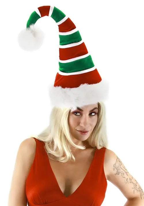 Adult Soft Ridged Costume Santa Hat Main image