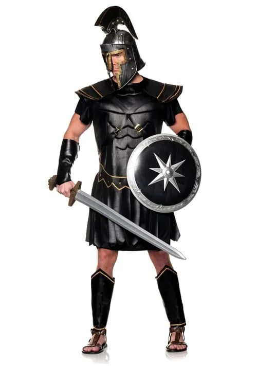 Black Roman Warrior Costume for Men Main image