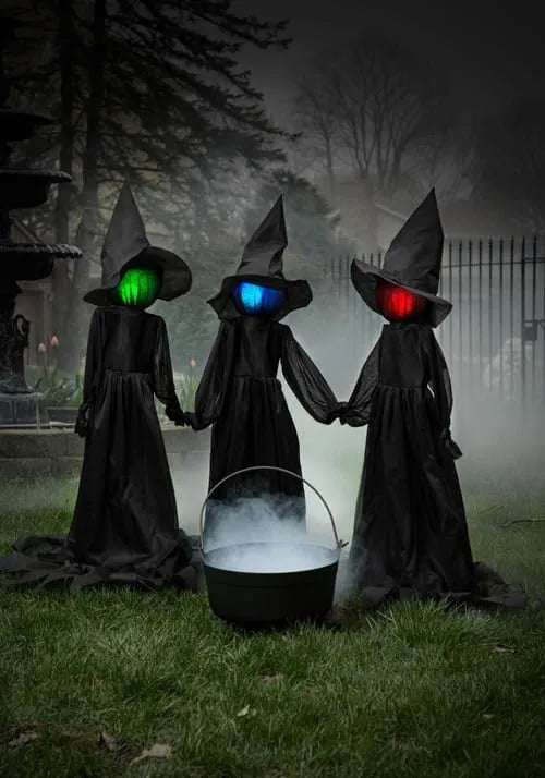 4FT Holding Hands Witches Decoration Main image