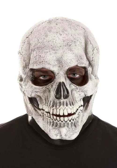 Adult White Skeleton Full Face Costume Mask