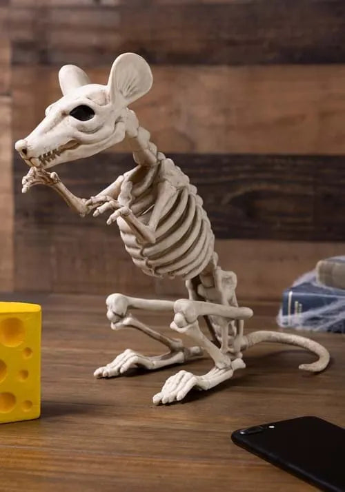 11-Inch Skeleton Rat Decoration