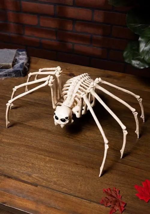 9-Inch Posable Creepy Skeleton Spider Decoration