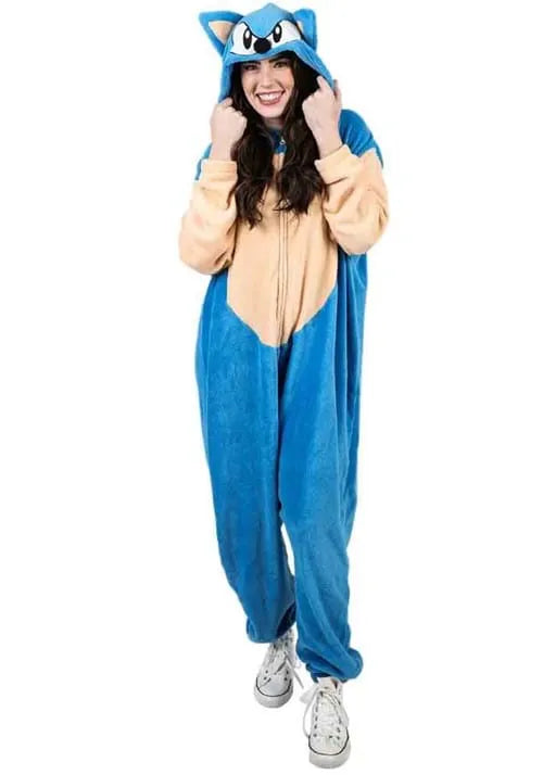 Adult Sonic the Hedgehog Cosplay Union Suit Main image