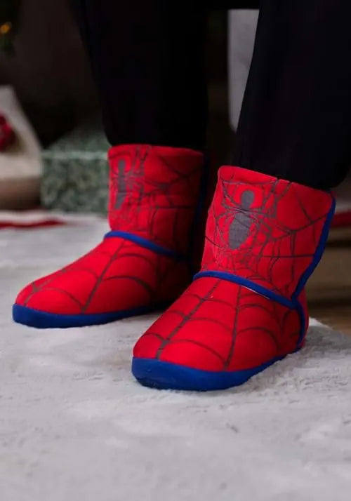 Adult Spider-Man Boot Slippers Main image