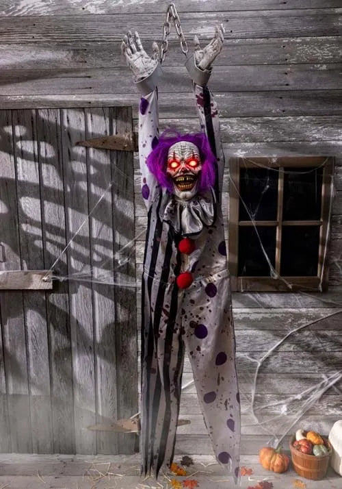 4.5FT Spine Shivering Shaking Animated Evil Clown Decoration Main image