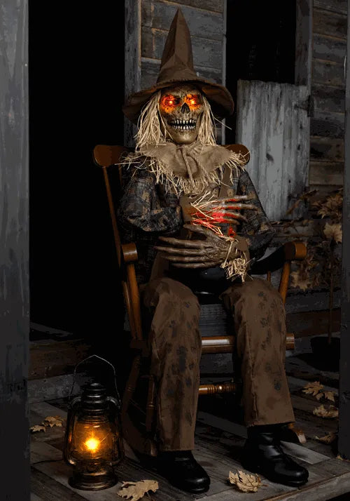 4.8FT Swiping Scully the Seated Scarecrow Animatronic Decoration - Tekky Main image
