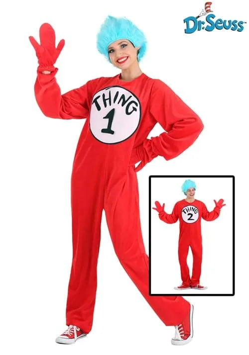 Adult Thing 1 and Thing 2 Costume Main image