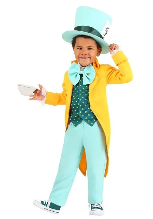 Boy's Toddler Bright Mad Hatter Costume Main image
