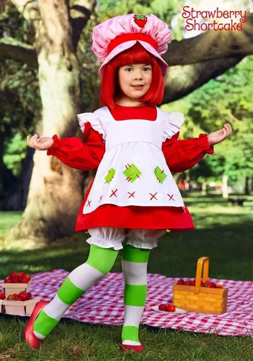 Girl's Toddler Retro Strawberry Shortcake Costume