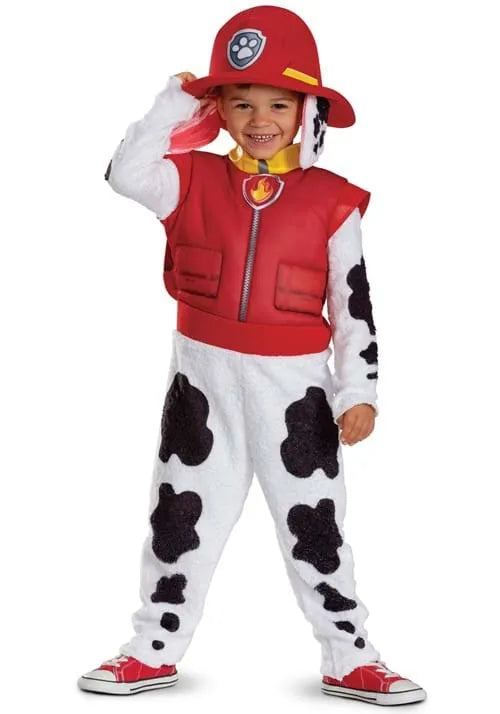 Boy's Toddler Deluxe Paw Patrol Marshall Costume Main image