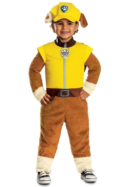 Boy's Toddler Deluxe Paw Patrol Rubble Costume Main image