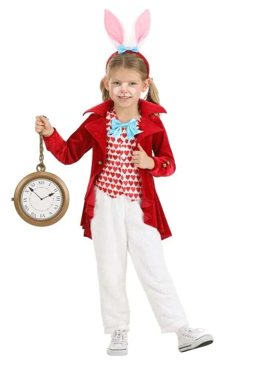 Girl's Toddler Dignified White Rabbit Costume