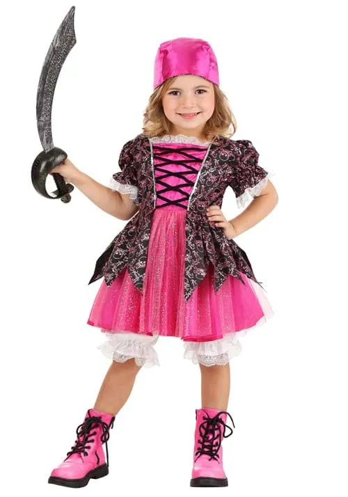 Girl's Toddler Precious Pink Pirate Costume
