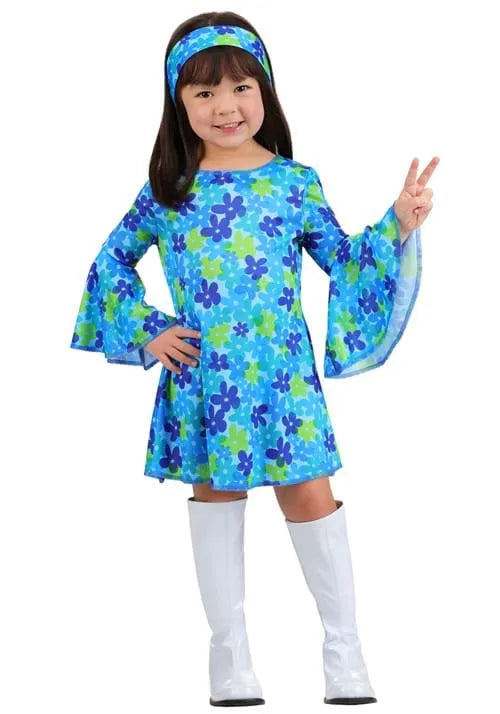 Girl's Toddler Wild Flower 70's Disco Costume Dress