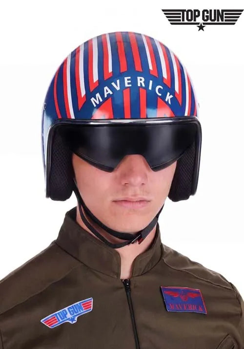 Adult Top Gun Costume Helmet Main image