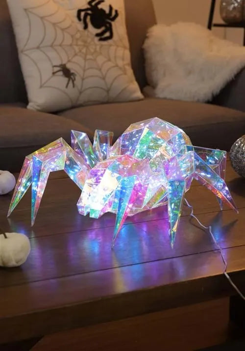 13.78-Inch USB Electric Lighted Holographic Hanging Spider Decoration Main image