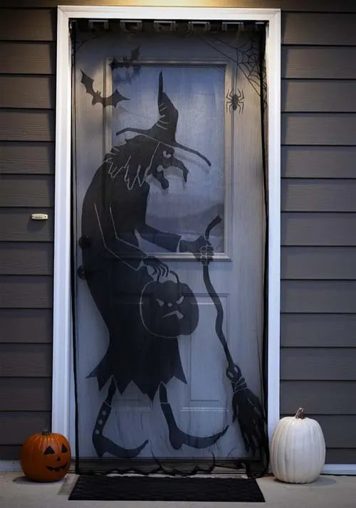 7FT Witch or Treat Door Halloween Curtain Decoration