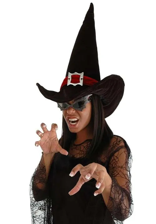 Adult Plush Witch Costume Hat Main image