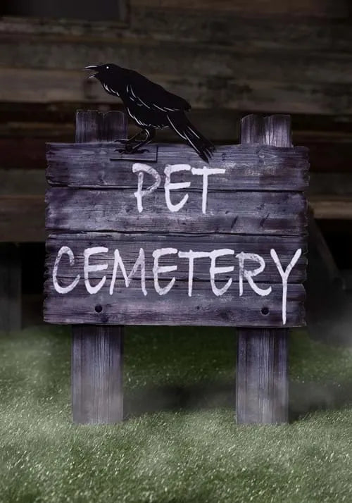 30-Inch Witch Way Pet Cemetery Sign Decoration Main image